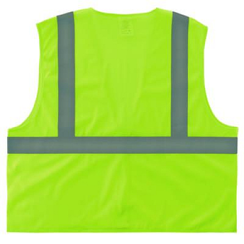 ergodyne GloWear 8205HL-ECO Class 2 Recycled Hi-Vis Vest, Mesh, Polyester, Small/Medium, Lime (21983)