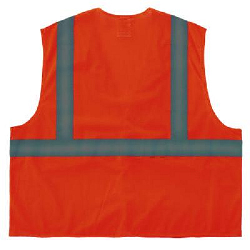 ergodyne GloWear 8205HL-ECO Class 2 Recycled Hi-Vis Vest, Mesh, Polyester, Small/Medium, Orange (21993)