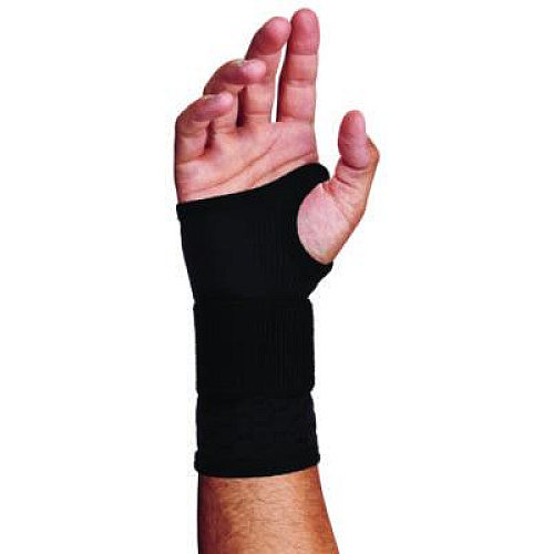 ergodyne ProFlex 680 Wrist Support Sleeve with Single Strap, Large, Fits Left Hand/Right Hand, Black (16628)