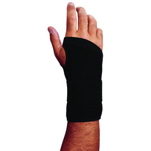 ergodyne ProFlex 4005 Wrist Brace Support with Single Strap, Small, Fits Right Hand, Black (70144)