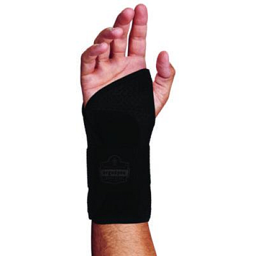 ergodyne ProFlex 4005 Wrist Brace Support with Single Strap, Medium, Fits Right Hand, Black (70145)