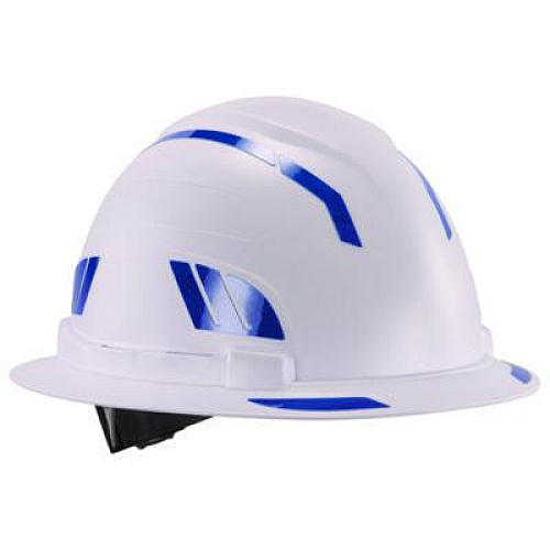 ergodyne Skullerz 8961 Reflective Hard Hat and Safety Helmet Sticker Kit, 18 Assorted Stickers, Blue (61103)