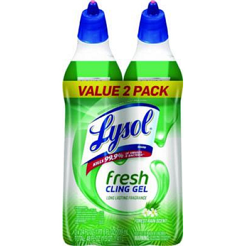 LYSOL Brand Cling and Fresh Toilet Bowl Cleaner, Forest Rain Scent, 24 oz, 2/Pack, 4 Packs/Carton (98015)
