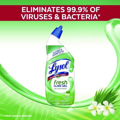 LYSOL Brand Cling and Fresh Toilet Bowl Cleaner, Forest Rain Scent, 24 oz, 2/Pack (98015PK)