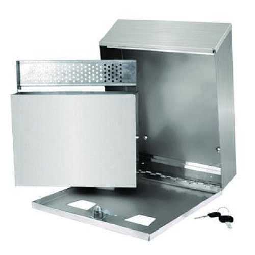 Alpine Industries Wall-Mounted Safe Cigarette Disposal Station Outdoor Ashtray, Stainless Steel (ALP49001SS)