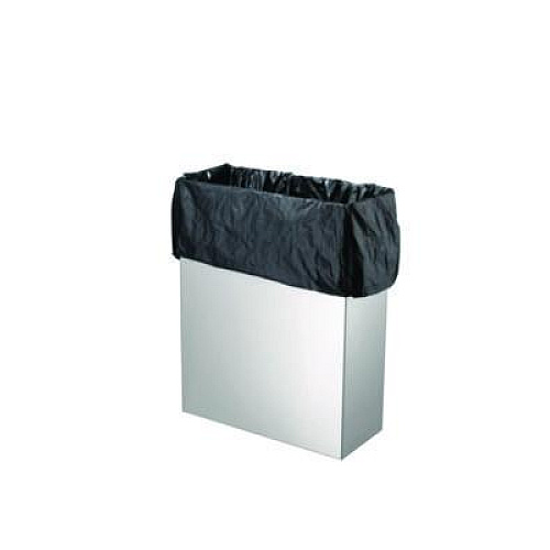 Alpine Industries Stainless Steel Surface-Mounted Waste Receptacle, 6.4 gal, Brushed Stainless Steel (ALP491)