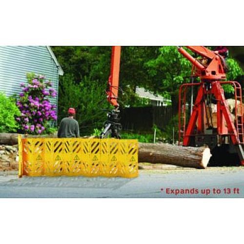Alpine Industries Expandable Portable Fence Barrier Safety Barricade, Plastic, 1.97 x 153.54 x 39.76, Yellow (ALP499BAR)