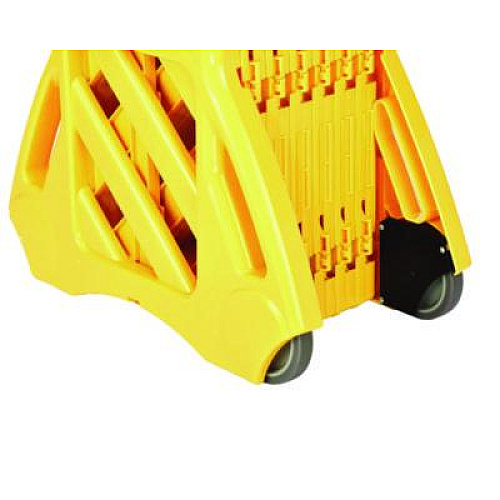 Alpine Industries Expandable Portable Fence Barrier Safety Barricade, Plastic, 1.97 x 153.54 x 39.76, Yellow (ALP499BAR)