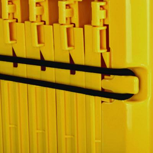 Alpine Industries Expandable Portable Fence Barrier Safety Barricade, Plastic, 1.97 x 153.54 x 39.76, Yellow (ALP499BAR)