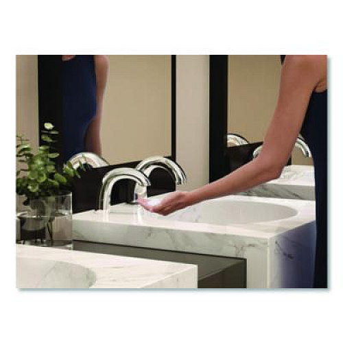 Rubbermaid Commercial One Shot Soap Dispenser - Touch Free, Foam, 800 mL/1,600 mL, 1.9 x 5.5 x 4, Polished Chrome (4870465)