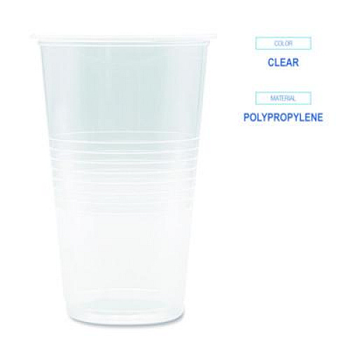 Boardwalk Translucent Plastic Cold Cups, 20 oz, Clear, 1,000/Carton (TRANSCUP20CT)