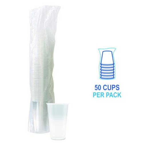 Boardwalk Translucent Plastic Cold Cups, 20 oz, Clear, 50/Pack (TRANSCUP20PK)