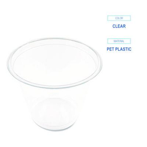 Boardwalk Clear Plastic PET Cups, Squat, 9 oz, 1,000/Carton (PET9S)