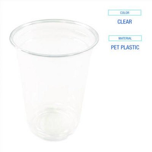 Boardwalk Clear Plastic PET Cups, 10 oz, 1,000/Carton (PET10)