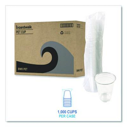 Boardwalk Clear Plastic PET Cups, 14 oz, 50/Bag, 20 Bags/Carton (PET14)