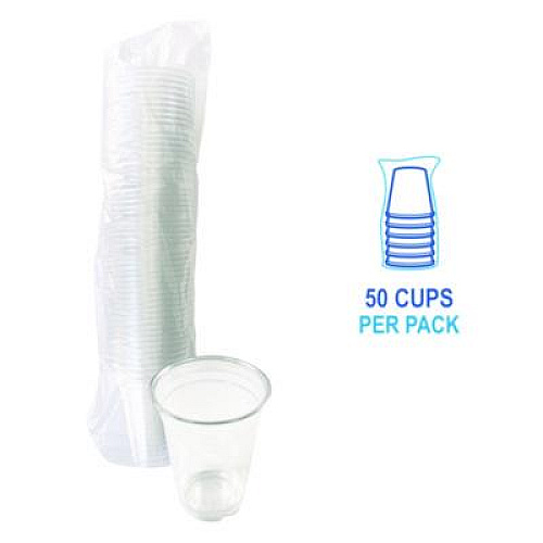 Boardwalk Clear Plastic PET Cups, 14 oz, 50/Pack (PET14PK)