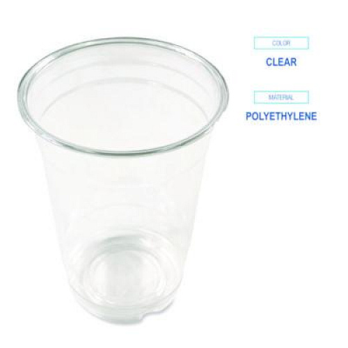 Boardwalk Clear Plastic PET Cups, 14 oz, 50/Pack (PET14PK)