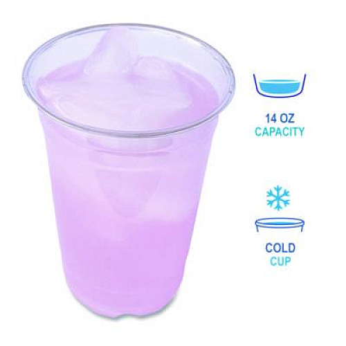 Boardwalk Clear Plastic PET Cups, 14 oz, 50/Pack (PET14PK)