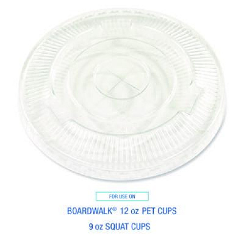 Boardwalk PET Cold Cup Straw-Slot Lids, Fits 9 oz to 10 oz Cold Cups, Plastic, Clear, 1,000/Carton (PET910STRAW)