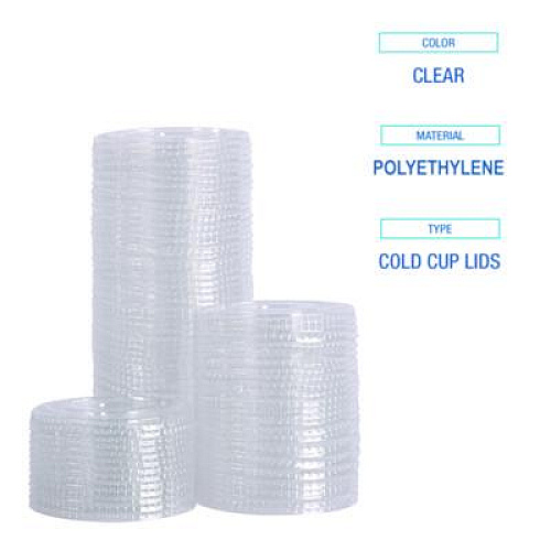Boardwalk PET Cold Cup Straw-Slot Lids, Fits 9 oz to 10 oz Cold Cups, Plastic, Clear, 1,000/Carton (PET910STRAW)