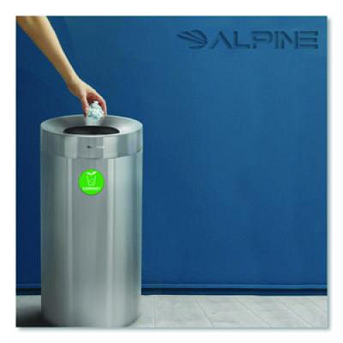 Alpine Industries 27 Gallon Stainless Steel Compost Can, Brushed Stainless Steel (ALP47527CO)
