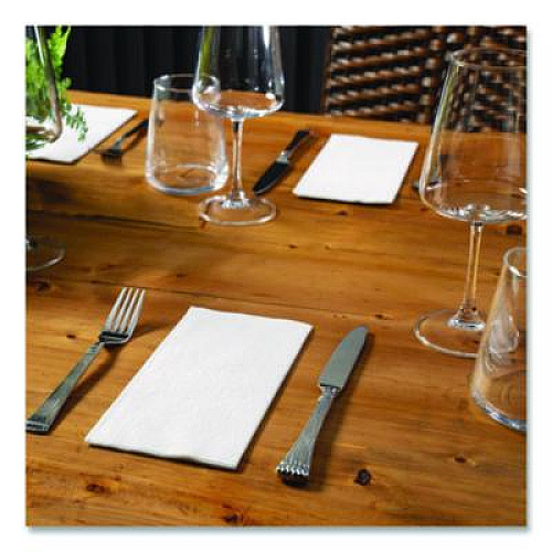 Hoffmaster Dinner Napkins, 17 x 17, White, 1/8 Fold, 300/Carton (120072)