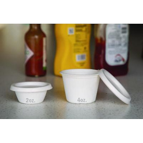 Eco-Products Molded Fiber Portion Cups, 2 oz, Sugarcane, White, 2,500/Carton (EPSPC2)