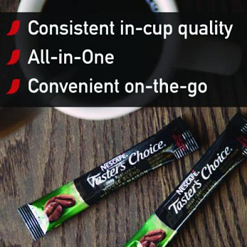 Nescaf Taster's Choice Stick Pack, Decaf, 0.06oz, 80/Box, 6 Boxes/Carton (66488CT)