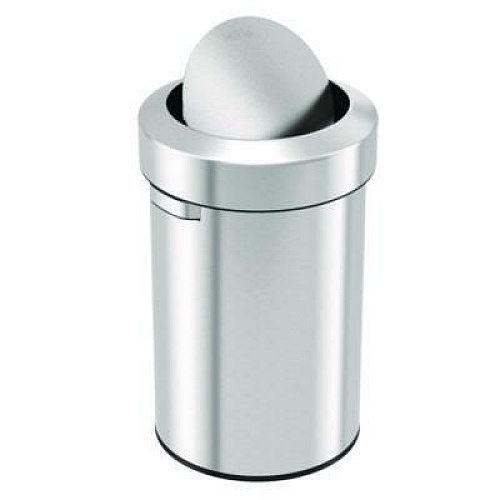 HLS Commercial Swing Top Trash Can, 17 gal, Stainless Steel, Silver (HLS17FTS)