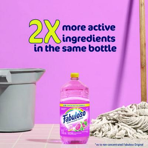 Fabuloso Multi-Use Cleaner, Watermelon Scent, 56 oz Bottle, 6/Carton (61038631CT)