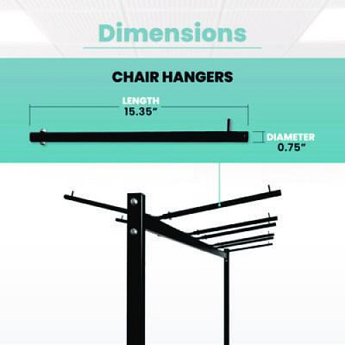 AdirOffice Folding Chair and Table Combo Cart, Metal, 600 lb Capacity, 33.7 x 65 x 67, Black (I69001)