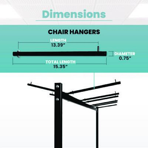 AdirOffice Folding Chair and Table Combo Cart, Metal, 600 lb Capacity, 33.7 x 65 x 67, Black (I69001)