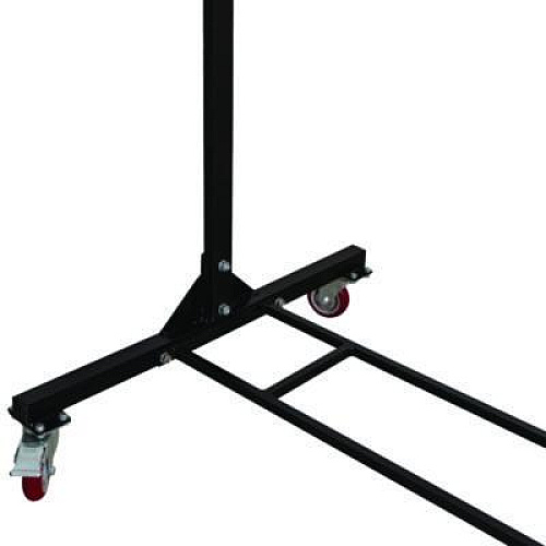 AdirOffice Steel Folding Chair Two-Tier Utility Cart, Metal, 1,000 lb Capacity, 33 x 65 x 68.5, Black (I69003)
