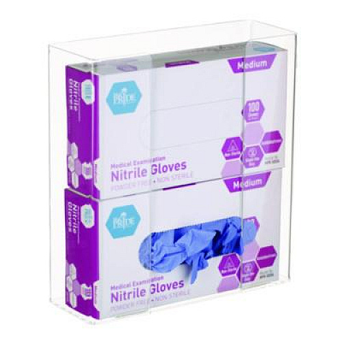 AdirMed Acrylic Glove Dispenser, Double Box Capacity, 10.2 x 3.5 x 10.8, Clear (I90202)