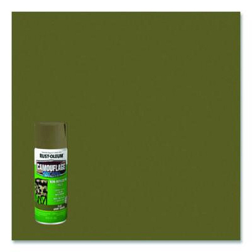 Rust-Oleum Camouflage Spray Paint, Flat Army Green, 12 oz Aerosol Can (279176)