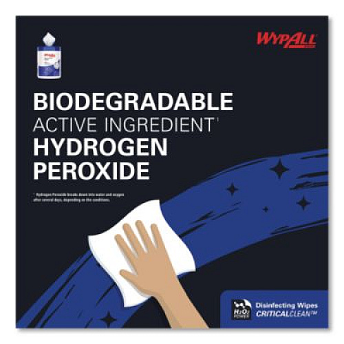 WypAll Disinfecting Wipes, 1-Ply, 5.16 x 8.5, Fresh Scent, White, 185 Sheets/Canister, 3 Canisters/Carton (54481)