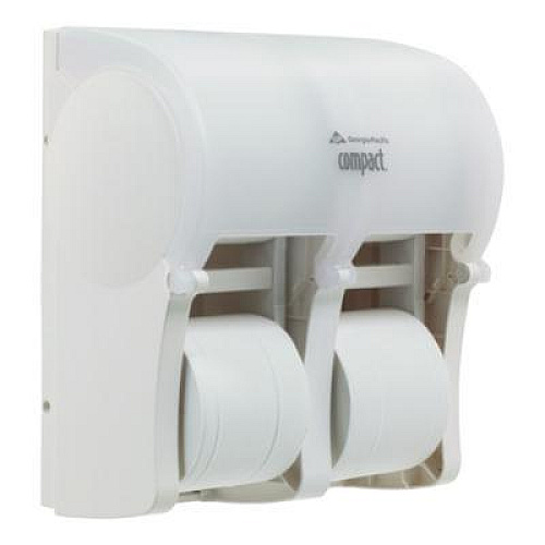 Georgia Pacific Professional Compact Quad Vertical Four-Roll Coreless Tissue Dispenser, 12.06 x 8 x 14.44, White (56747A)