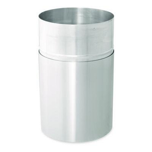 Rubbermaid Commercial Atrium Aluminum Container with Liner, 35 gal, Aluminum, Satin Aluminum (AOT35SANL)