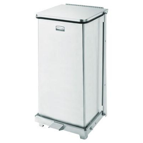 Rubbermaid Commercial Defenders Heavy-Duty Steel Step Can, 6.5 gal, Stainless Steel (ST12SSPL)