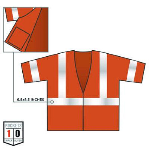 ergodyne GloWear 8310HL Type R Class 3 Economy Mesh Vest, 2X-Large to 3X-Large, Orange (22017)