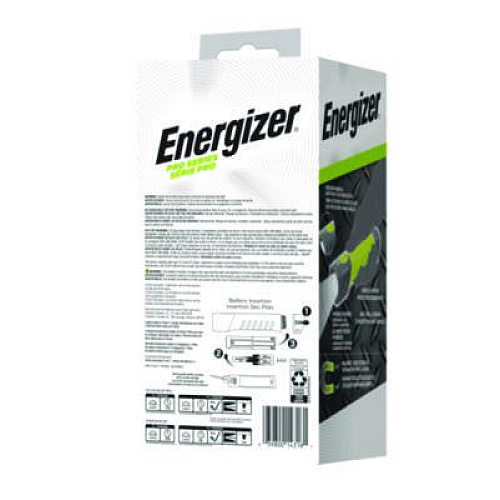 Energizer Pro Series Handheld High CRI Flashlight, Rechargeable Lithium Ion Battery/6 AAA Batteries (Included), Gray/Green (ENYPHH62)