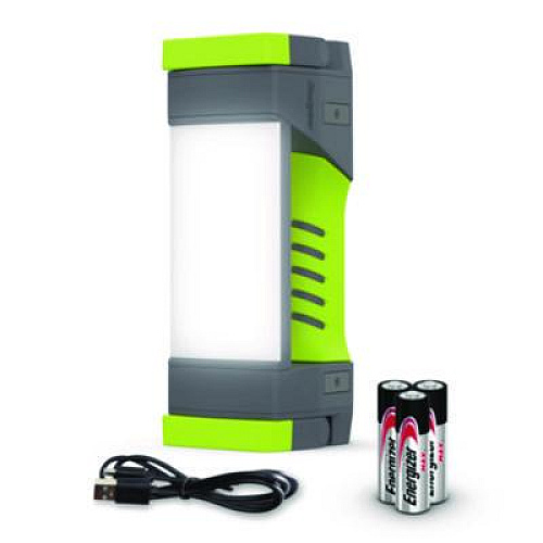 Energizer Pro Series Work Light, Rechargeable Lithium Ion Battery/3 AA Batteries (Included), Gray/Green (ENYPWL31)