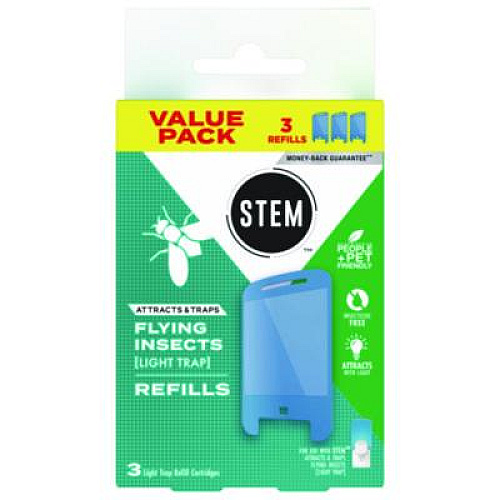 SC JOHNSON STEM Light Trap Refills, 3 Refills/Pack, 8 Packs/Carton (372883)