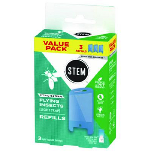 SC JOHNSON STEM Light Trap Refills, 3 Refills/Pack, 8 Packs/Carton (372883)