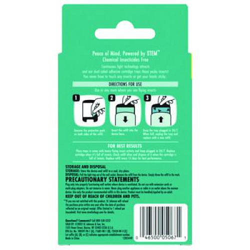 SC JOHNSON STEM Light Trap Refills, 3 Refills/Pack, 8 Packs/Carton (372883)