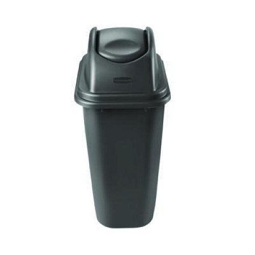 Rubbermaid Commercial Rectangular Free-Swinging Plastic Lids, Black (306600BK)