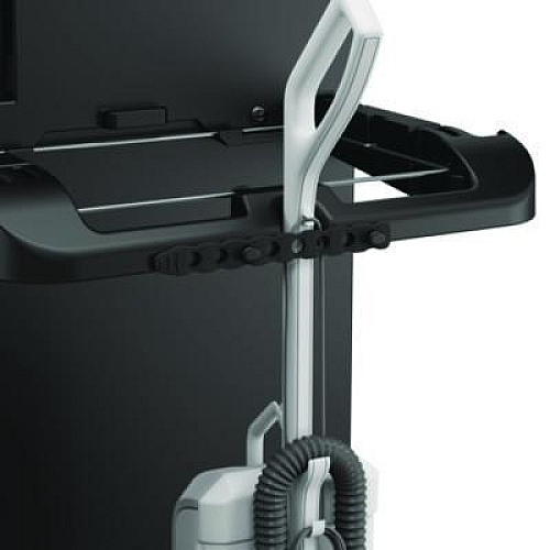 Suncast Commercial Standard Housekeeping Cart, Plastic, 1 Shelf, 24" x 62.13" x 49.75", Black (HKC1000)