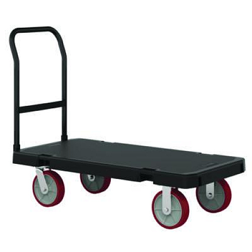 Suncast Commercial Resin Platform Truck, 1,600 lb Capacity, 24.25 x 52.25 x 41, Black (PDPT2448)