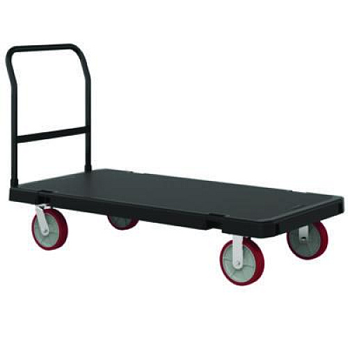 Suncast Commercial Resin Platform Truck, 1,600 lb Capacity, 30.25 x 64.5 x 41, Black (PDPT3060)