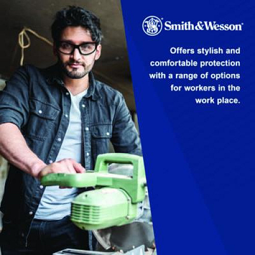 Smith & Wesson 44 Magnum Safety Glasses, Frameless, Clear Single Lens, 12/Box (23452)
